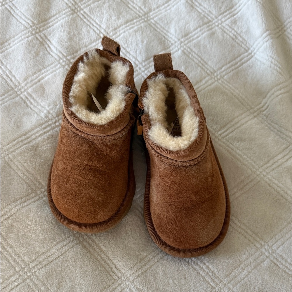 UGG Toddler Brown Treaded Sole Boots